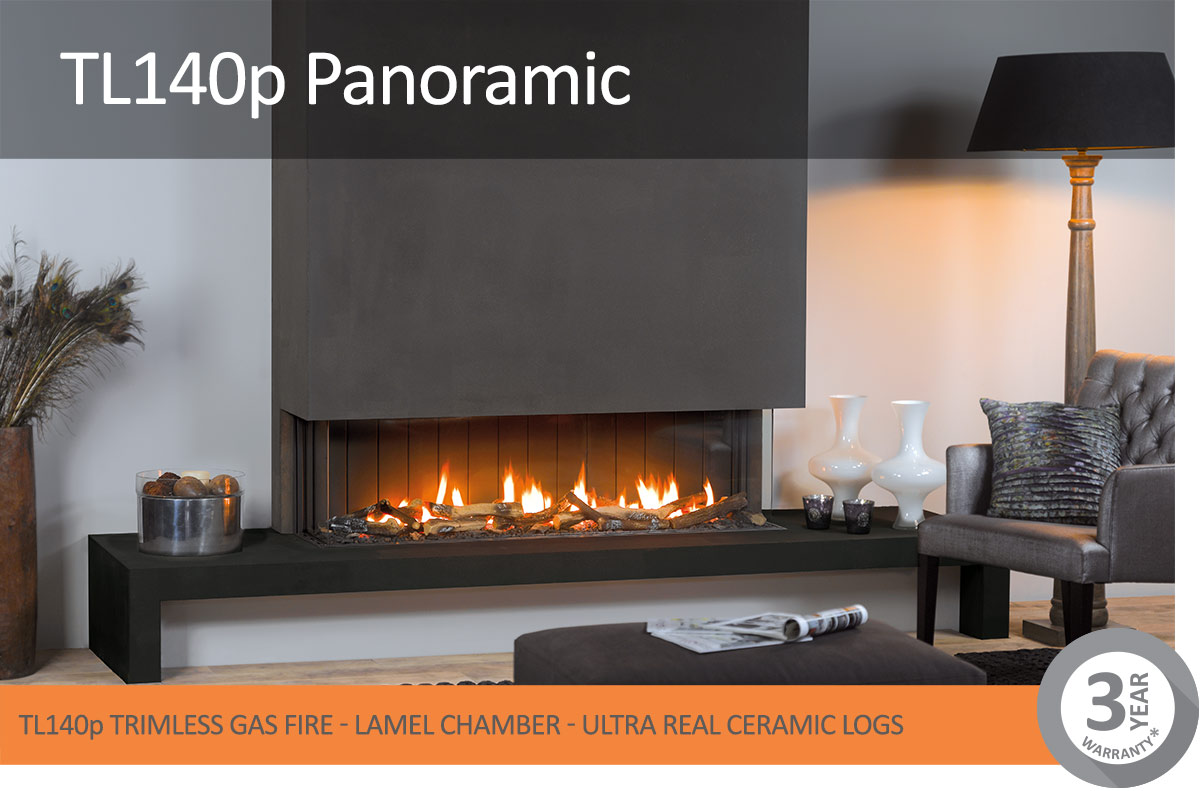 Vision Trimline TL140 Panoramic Yorkshire Stoves & Fireplaces