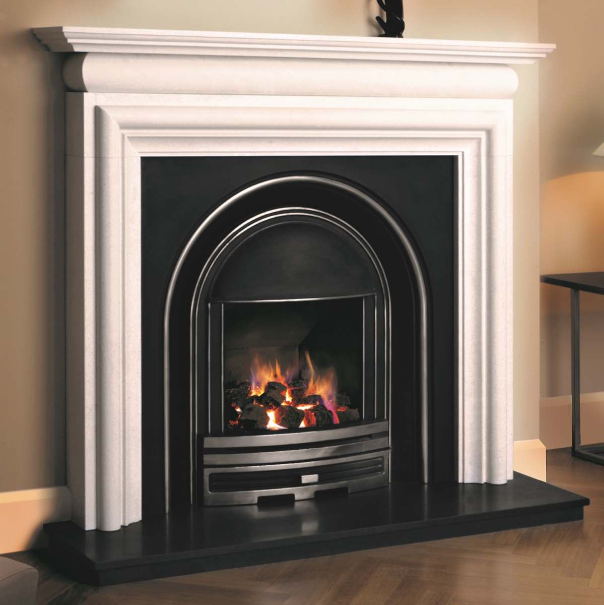 Arundel Aegean Limestone Surround Yorkshire Stoves & Fireplaces